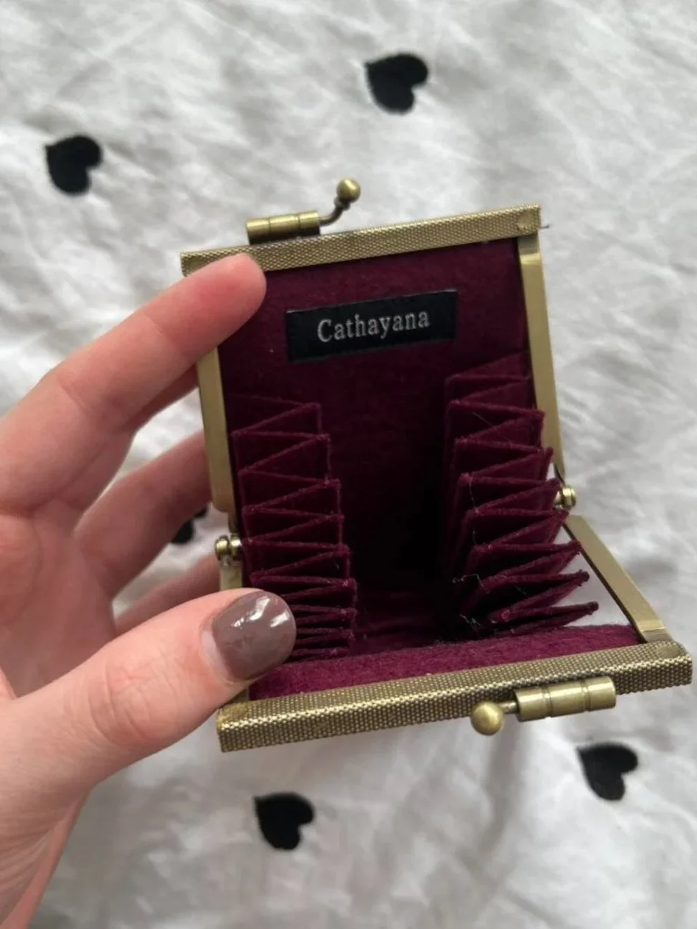 New Cathayana Purple and Red Cardholder Wallet